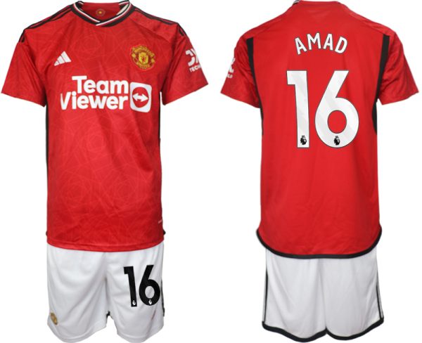 Amad Diallo #16 Manchester United Voetbalshirts Thuis tenue 2023-24 Korte Mouw (+ Korte broeken)