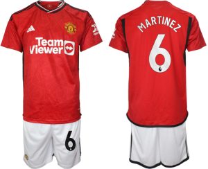 Lisandro Martinez #6 Manchester United Voetbalshirts Thuis tenue 2023-24 Korte Mouw (+ Korte broeken)