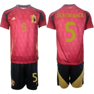 België EK 2024 Voetbalshirts 2024/25 Jan Vertonghen #5 Thuisshirt Korte Mouw (+ Korte broeken)