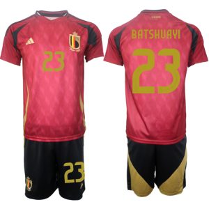 België EK 2024 Voetbalshirts 2024/25 Michy Batshuayi #23 Thuisshirt Korte Mouw (+ Korte broeken)