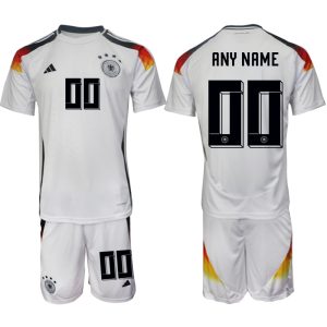 Duitsland EK 2024 Voetbalshirts 2024/25 Any Name Thuisshirt Korte Mouw (+ Korte broeken)