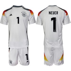 Duitsland EK 2024 Voetbalshirts 2024/25 Manuel Neuer #1 Thuisshirt Korte Mouw (+ Korte broeken)