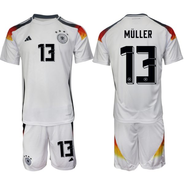 Duitsland EK 2024 Voetbalshirts 2024/25 Thomas Muller #13 Thuisshirt Korte Mouw (+ Korte broeken)