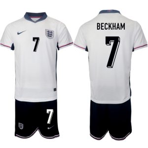 Engeland EK 2024 Voetbalshirts 2024/25 David Beckham #7 Thuisshirt Korte Mouw (+ Korte broeken)