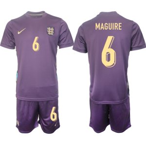 Engeland EK 2024 Voetbalshirts 2024/25 Harry Maguire #6 Uitshirt Korte Mouw (+ Korte broeken)