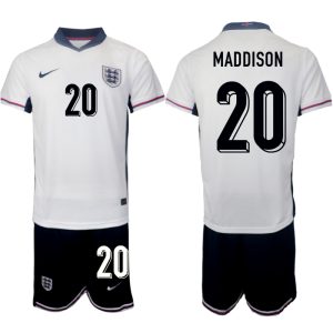 Engeland EK 2024 Voetbalshirts 2024/25 James Maddison #20 Thuisshirt Korte Mouw (+ Korte broeken)