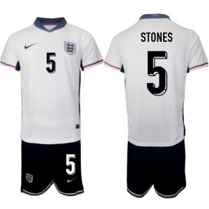 Engeland EK 2024 Voetbalshirts 2024/25 John Stones #5 Thuisshirt Korte Mouw (+ Korte broeken)