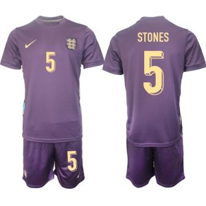 Engeland EK 2024 Voetbalshirts 2024/25 John Stones #5 Uitshirt Korte Mouw (+ Korte broeken)