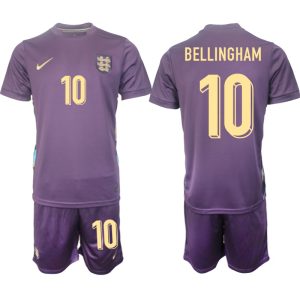 Engeland EK 2024 Voetbalshirts 2024/25 Jude Bellingham #10 Uitshirt Korte Mouw (+ Korte broeken)