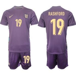 Engeland EK 2024 Voetbalshirts 2024/25 Marcus Rashford #19 Uitshirt Korte Mouw (+ Korte broeken)