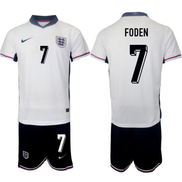 Engeland EK 2024 Voetbalshirts 2024/25 Phil Foden #7 Thuisshirt Korte Mouw (+ Korte broeken)