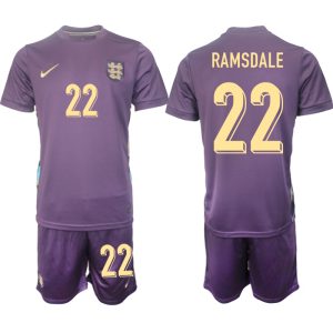 Engeland EK 2024 Voetbalshirts 2024/25 Ramsdale #22 Uitshirt Korte Mouw (+ Korte broeken)