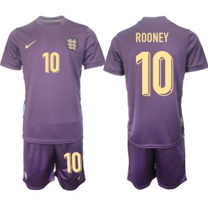 Engeland EK 2024 Voetbalshirts 2024/25 Wayne Rooney #10 Uitshirt Korte Mouw (+ Korte broeken)