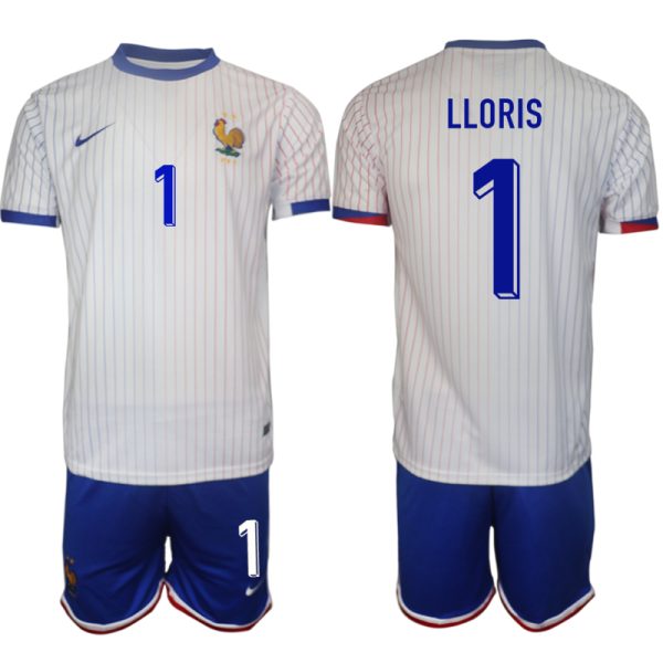 Frankrijk EK 2024 Voetbalshirts 2024/25 Hugo Llorise #1 Uitshirt Korte Mouw (+ Korte broeken)