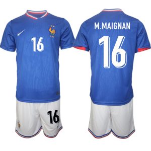 Frankrijk EK 2024 Voetbalshirts 2024/25 Mike Maignan #16 Thuisshirt Korte Mouw (+ Korte broeken)