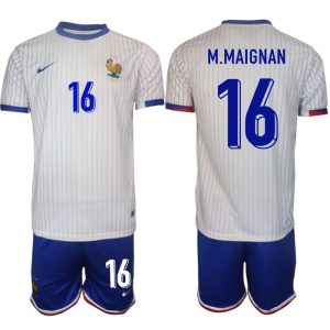 Frankrijk EK 2024 Voetbalshirts 2024/25 Mike Maignan #16 Uitshirt Korte Mouw (+ Korte broeken)