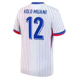 Frankrijk EK 2024 Voetbalshirts 2024/25 Randal Kolo Muani #12 Uitshirt Korte Mouw