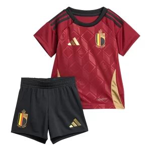 Kids België EK 2024 Voetbalshirts 2024/25 Thuisshirt Korte Mouw (+ Korte broeken)