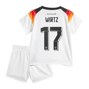 Kids Duitsland EK 2024 Voetbalshirts 2024/25 Florian Wirtz #17 Thuisshirt Korte Mouw (+ Korte broeken)
