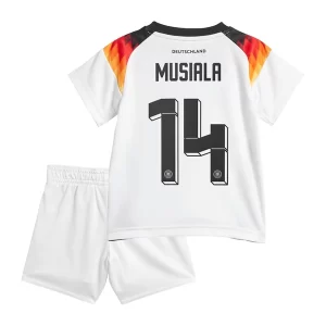 Kids Duitsland EK 2024 Voetbalshirts 2024/25 Jamal Musiala #14 Thuisshirt Korte Mouw (+ Korte broeken)