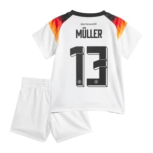 Kids Duitsland EK 2024 Voetbalshirts 2024/25 Thomas Muller #13 Thuisshirt Korte Mouw (+ Korte broeken)