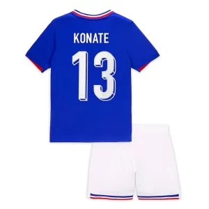 Kids Frankrijk EK 2024 Voetbalshirts 2024/25 Ibrahima Konate #13 Thuisshirt Korte Mouw (+ Korte broeken)