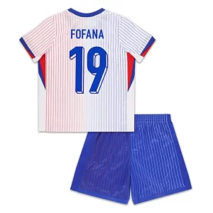 Kids Frankrijk EK 2024 Voetbalshirts 2024/25 Youssouf Fofana #19 Uitshirt Korte Mouw (+ Korte broeken)