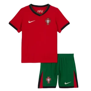 Kids Portugal EK 2024 Voetbalshirts 2024/25 Thuisshirt Korte Mouw (+ Korte broeken) Online Kopen