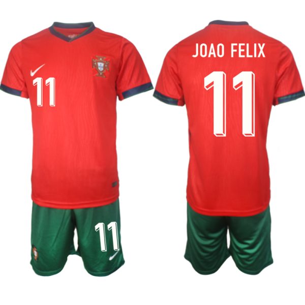 Portugal EK 2024 Voetbalshirts 2024/25 Joao Felix #11 Thuisshirt Korte Mouw (+ Korte broeken)