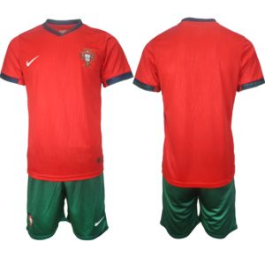 Portugal EK 2024 Voetbalshirts 2024/25 Thuisshirt Korte Mouw (+ Korte broeken) Online Kopen
