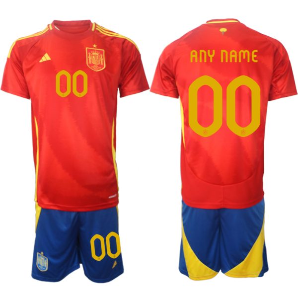 Spanje EK 2024 Voetbalshirts 2024/25 Any Name Thuisshirt Korte Mouw (+ Korte broeken) Online Kopen