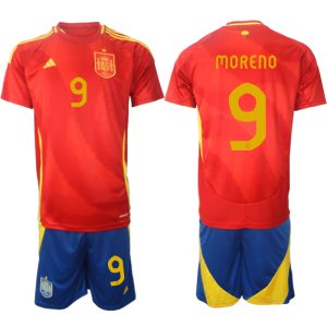 Spanje EK 2024 Voetbalshirts 2024/25 Gerard Moreno #9 Thuisshirt Korte Mouw (+ Korte broeken) Online Kopen