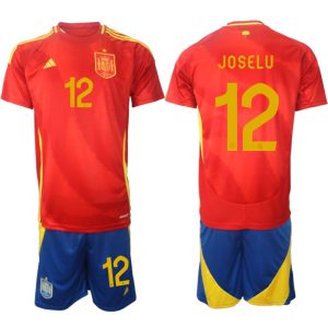 Spanje EK 2024 Voetbalshirts 2024/25 Joselu #12 Thuisshirt Korte Mouw (+ Korte broeken) Online Kopen