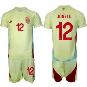 Spanje EK 2024 Voetbalshirts 2024/25 Joselu #12 Uitshirt Korte Mouw (+ Korte broeken) Online Kopen
