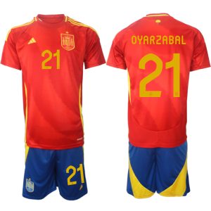 Spanje EK 2024 Voetbalshirts 2024/25 Mikel Oyarzabal #21 Thuisshirt Korte Mouw (+ Korte broeken) Online Kopen