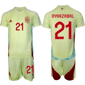 Spanje EK 2024 Voetbalshirts 2024/25 Mikel Oyarzabal #21 Uitshirt Korte Mouw (+ Korte broeken) Online Kopen