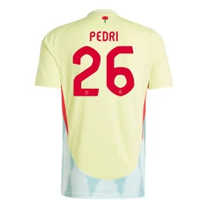 Spanje EK 2024 Voetbalshirts 2024/25 Pedri #26 Uitshirt Korte Mouw Online Kopen