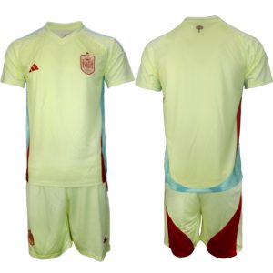 Spanje EK 2024 Voetbalshirts 2024/25 Uitshirt Korte Mouw (+ Korte broeken) Online Kopen