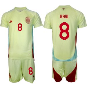 Spanje EK 2024 Voetbalshirts 2024/25 Xavi #8 Uitshirt Korte Mouw (+ Korte broeken) Online Kopen