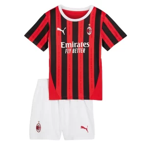 Kids AC Milan Thuisshirt 2024/25 Korte Mouw (+ Korte broeken) Voetbalshirts