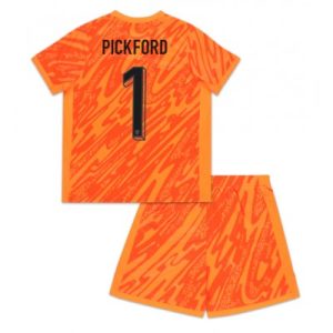 Kids Engeland Jordan Pickford #1 Keeper Thuisshirt EK 2024 Korte Mouw (+ Korte broeken) Voetbalshirts