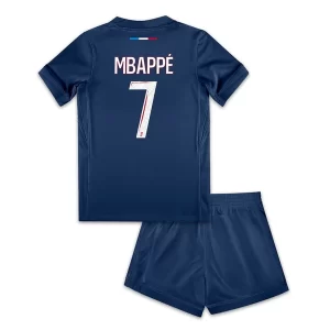 Kids Paris Saint Germain PSG Kylian Mbappé #7 Thuisshirt 2024/25 Korte Mouw (+ Korte broeken) Voetbalshirts