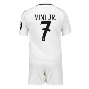Kids Real Madrid Vinicius Junior #7 Thuisshirt 2024/25 Korte Mouw (+ Korte broeken) Voetbalshirts