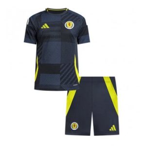 Kids Schotland Thuisshirt EK 2024 Korte Mouw (+ Korte broeken) Voetbalshirts