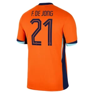 Nieuwe Nederland EK 2024 Voetbalshirts Frenkie de Jong #21 Thuisshirt Korte Mouw Kopen