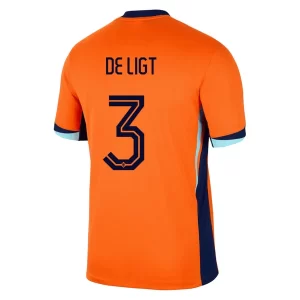 Nieuwe Nederland EK 2024 Voetbalshirts Matthijs de Ligt #3 Thuisshirt Korte Mouw Kopen