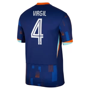 Nieuwe Nederland EK 2024 Voetbalshirts Virgil van Dijk #4 Uitshirt Korte Mouw Kopen