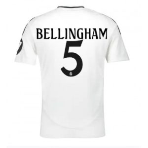 Nieuwe Real Madrid Jude Bellingham #5 Thuisshirt 2024/25 Korte Mouw Voetbalshirts Kopen