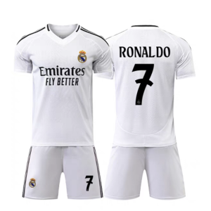 Nieuwe Real Madrid Voetbalshirts 2024/25 Ronaldo #7 Thuisshirt Korte Mouw (+ Korte broeken) Kopen
