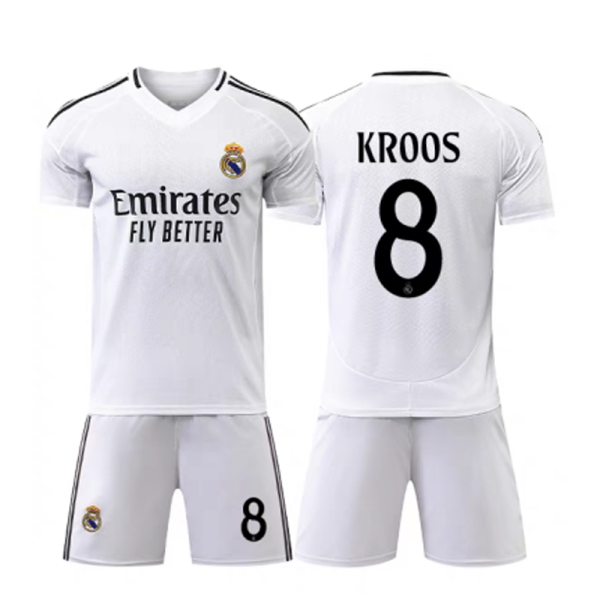 Nieuwe Real Madrid Voetbalshirts 2024/25 Toni Kroos #8 Thuisshirt Korte Mouw (+ Korte broeken) Kopen